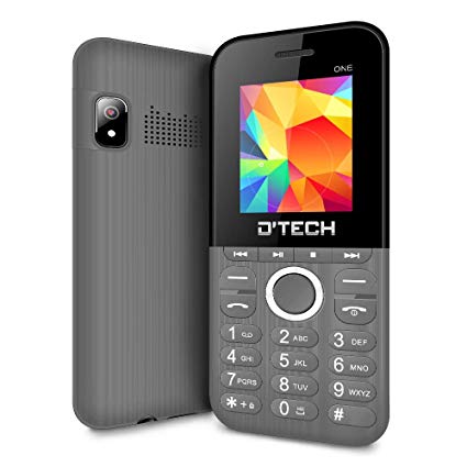 New D'Tech One - GSM Factory Unlocked Basic Feature Phone - Radio - Dual SIM - Music Player - Torch Light - VGA Camera (Gray)