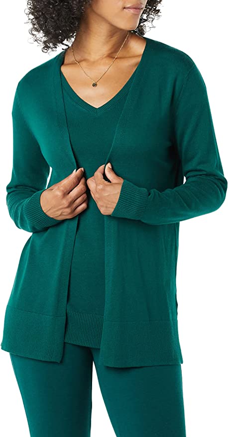 Amazon Essentials Women's Lightweight Open-Front Cardigan Sweater