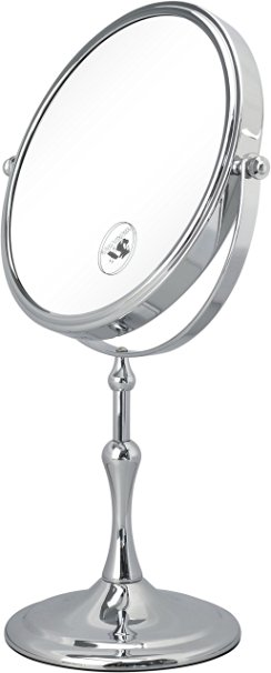 Surpahs Maiden 8" Double-Sided Vanity Makeup Mirror, 1X and 5X Magnification