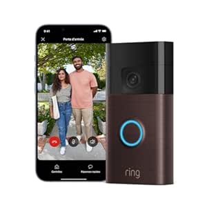 Nouvelle Ring sonnette vidéo sans fil (Battery Video Doorbell) avec vidéo HD en plan moyen | Installation facile (5 min) par soi-même | avec batterie intégrée I Essai Ring Protect gratuit de 30 jours