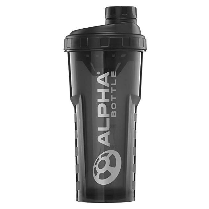 Alpha Bottle V2 – Anti-Bacterial BPA and DEHP Free Protein Shaker with BioCote® Technology (Smoke, 750ml)