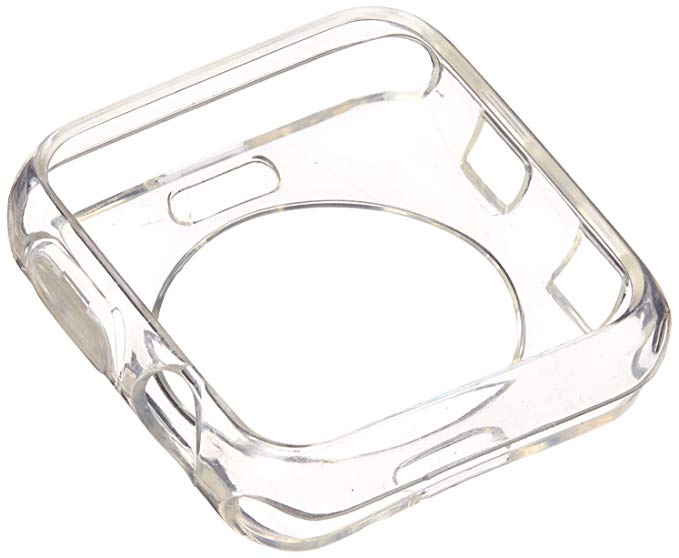 Case for Apple Watch 42mm, Series 3, 2, Slim Bumper, Edge Scratch Protective, TPU, Clear Transparent