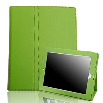 HDE iPad 1 Case - Slim Fit Leather Cover Stand Folio with Magnetic Closure for Apple iPad 1 1st Generation (Green)