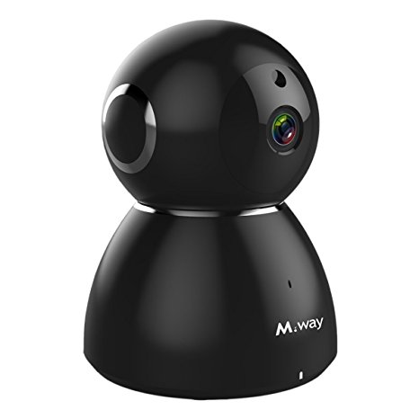 Wireless IP Camera, M.Way 1080P HD WiFi Cam Night Vision Home Security Camera CCTV Baby Pet Monitor 120° Wide Angle Security Surveillance System P2P Pan Tilt Remote 500W Lens support Cloud Storage, support 64G TF Card, Two-Way Audio Motion Detection Black