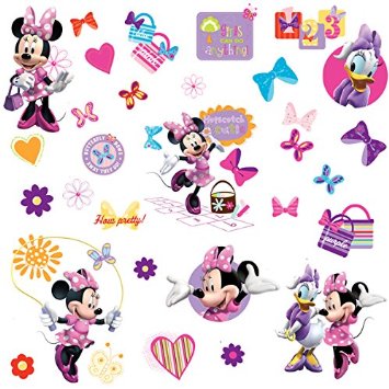 Roommates Rmk1666Scs Mickey & Friends - Minnie Bow-Tique Peel & Stick Wall Decals