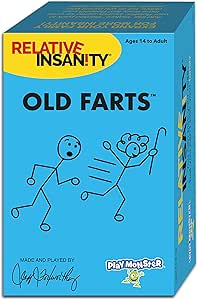 Relative Insanity — Old Farts — Hilarious Party Game Made and Played by Comedian Jeff Foxworthy — Ages 14  — 4-12 Players