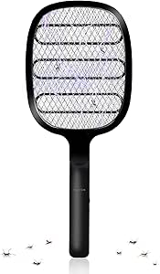 Night Cat Racchetta Zanzare Elettrica Anti Zanzare Elettrica Zanzariera Elettrica Acchiappa Mosche Insetti Paletta Repellente Antizanzare Giardino Fly Killer Zapper Swatter 3000V USB C Ricaricabile