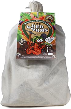 NaturesGoodGuys Live Redworms Composting Red Worms - 600 Red Wigglers