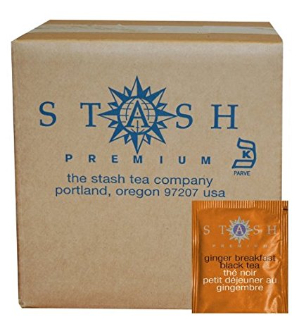 Stash Tea Ginger Breakfast Black Tea, 100 Count Box of Tea Bags in Foil
