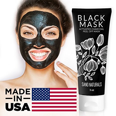 Blackhead Remover Mask - MADE IN USA - 50% MORE Charcoal Black Mask Purifying Peel Off Mask for Face - 90 mL