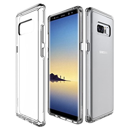 Samsung Galaxy Note 8 Case, Ubittek Crystal Clear Shockproof Hard PC and TPU Bumper Case, Scratch Resistant and Premium Clarity Cover by Ubittek for Samsung Galaxy Note 8 (Clear)