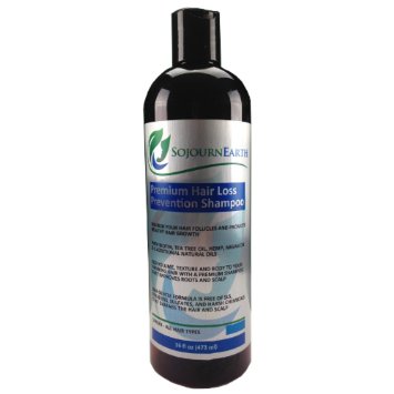 SojournEarth Hair Loss Prevention Shampoo All-Natural Hair Therapy Hair Regrowth Shampoo, 16floz