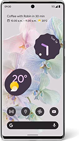 Google Pixel 6 Pro – Unlocked Android 5G smartphone with 50-megapixel camera and wide-angle lens 128 GB – Cloudy White