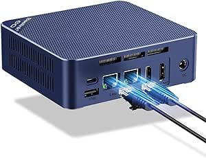 Beelink Dual LAN 2.5Gb Mini PC, EQ12 Intel Alder-Lake N100 (up to 3.4GHz), 16GB DDR5 RAM 500GB PCIe3.0 SSD Mini Computer, WiFi6, BT5.2, USB3.2, 4K Triple Display, Home/Office PC