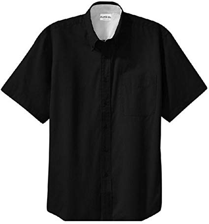 Clothe Co. Men's Short Sleeve Wrinkle Resistant Easy Care Button Up Shirt
