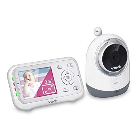 VTech VM3253 Expandable Digital Video Baby Monitor with Full-Color and Automatic Night Vision, White