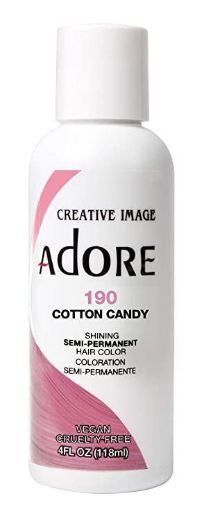 Adore Semi-Permanent Haircolor #190 Cotton Candy 4 Ounce (118ml) (6 Pack)