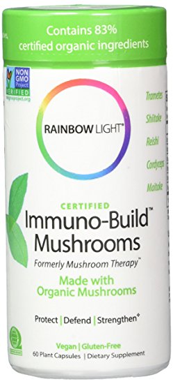 Rainbow Light Organic Immuno Build Mushrooms Capsules, 60 Count