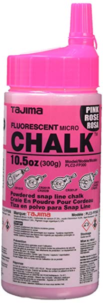 Tajima PLC2-FP300 Chalk-Rite Micro Chalk - Ultra-Fine with easy fill Nozzle, Fluorescent PINK, 10.5 oz