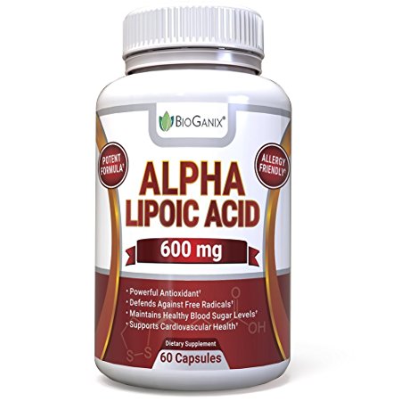 Alpha Lipoic Acid (R-form) Supplement 600mg Capsules - Potent Natural Antioxidant Formula To Lower Blood Sugar, Defend Against Free Radicals & Promote Cardiovascular Heart Health, Superior to 300mg