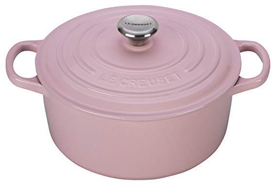 Le Creuset Signature Enameled Cast-Iron 7-1/4-Quart Round French (Dutch) Oven, Hibiscus