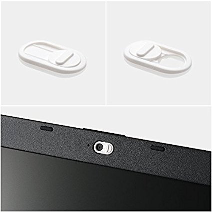 Webcam Cover - White Slider - iPhone Android Laptops Macbooks PCs Tablets Smartphones - Swiss Made Quality - Thin & Professional - Covers Your Camera for Privacy and Security against Cam Hacks
