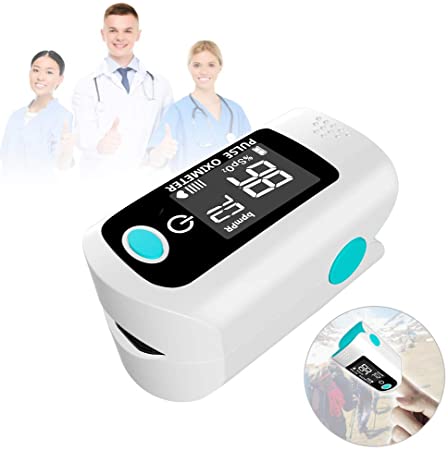 Playieer Pulse Oximeter Fingertip, Blood Oxygen Saturation Monitor for Pulse Rate with Lanyard - Suitable for Home, Exercise and Travel Use, Special situations are Most Important for Their own Safety