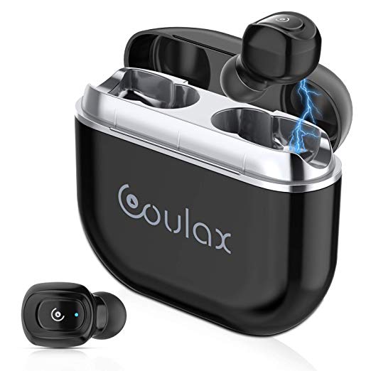 Wireless Headphones, COULAX True Wireless Earbuds Bluetooth 5.0 Touch Control 135H Playtime 3600mAh Charging Case for 3D Stereo Sound with Mic, IPX7 Waterproof