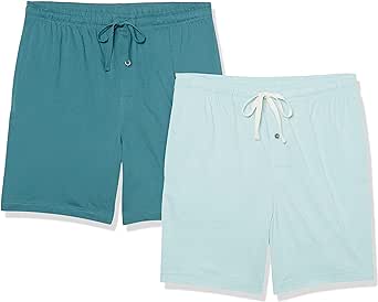 Amazon Essentials Men's Cotton Pajama Shorts, Pack of 2