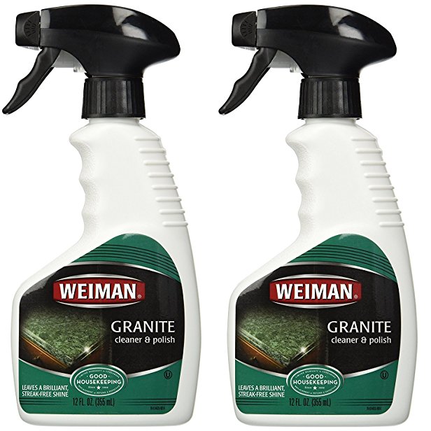 Weiman Granite Cleaner & Polish Trigger Spray, 12 oz-2 pk