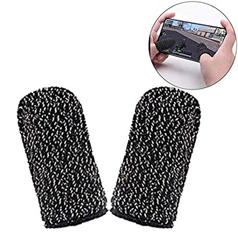 Ector Gaming Finger Sleeve Touchscreen Finger Gloves Conductive Fiber Cap Anti-Sweat Breathable Touch for Mobile Phone Games Better Than PUBG Trigger