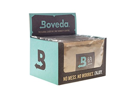 Boveda 69-Percent RH Retail Cube Humidifier/Dehumidifier, 60gm, 12-Pack