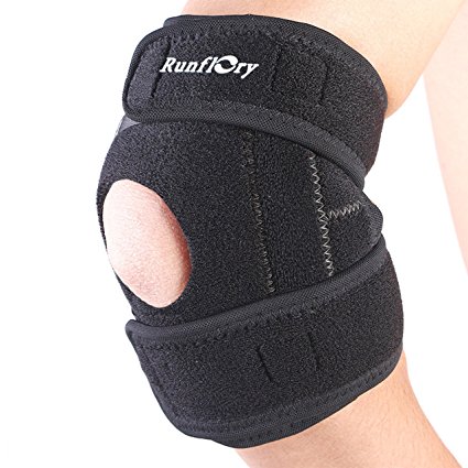 Runflory Adjustable Tennis Elbow Braces, Breathable Neoprene Elbow Support Brace, Elastic One Size Compression Sports Elbow Guard Protector Pad for Golfers, Elbow Recovery