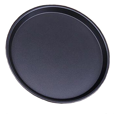 Pizza Pan, Round Cake Pan, Nonstick Pizza Tray, Heavy Duty Carbon Steel By Meleg Otthon (12 inch Shallow pan)