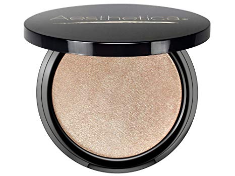 Aesthetica Starlite Highlighter - Metallic Shimmer Highlighting Makeup Powder - Venus (Pearlescent White)