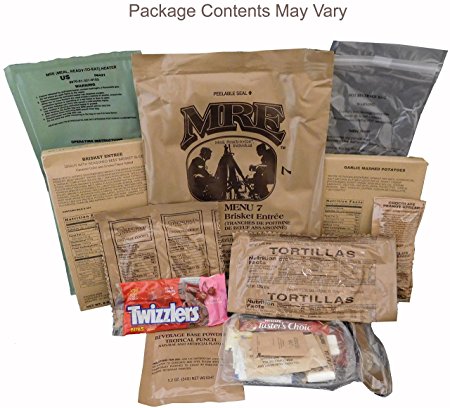 MRE (Meals Ready-to-Eat) Genuine US Military Surplus w/ Menu Selections, 07 Beef Brisket by Western Frontier by Western Frontier