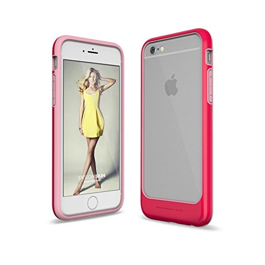 DesignSkin IP6PDSTT4404 iPhone 6S Plus/6 Plus Case (5.5") Titan TPU Bumper Protection Unique Style Design Two-Tone Color Smartphone Case - Hot Pink/Baby Pink