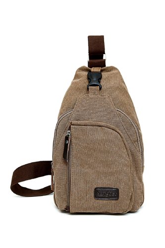 Saygoer Sling Bag Pack Canvas Cross Body Backpack with Adjustable Strap