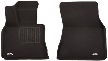 3D MAXpider Front Row Custom Fit Floor Mat for Select BMW X5 F15 Models - Kagu Rubber Black