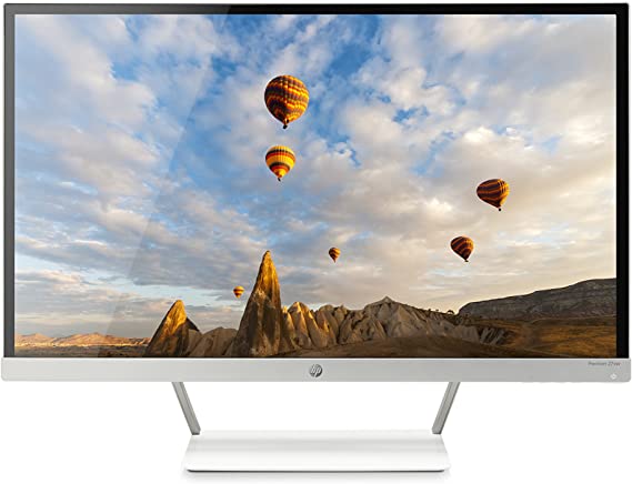 HP Pavilion 27xw 27-Inch Full HD 1080p IPS LED Monitor with VGA and HDMI Ports (V0N26AA#ABA) - White & Silver