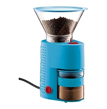 Bodum BISTRO Burr Grinder, Electronic Coffee Grinder with Continuously Adjustable Grind, Blue