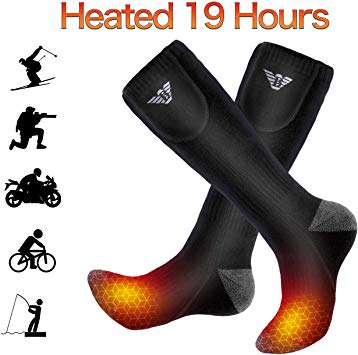 Gamegie Battery Heated Socks - Rechargeable Heating Socks, Winter Electric Thermal Socks Foot Warmers for Men Women Sport Outdoor