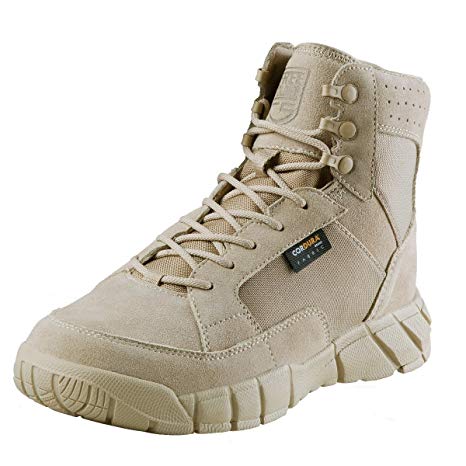 FREE SOLDIER Men's 6 inch Lightweight Boots Tactical Military Urban Composite Toe Desert Tan Boot