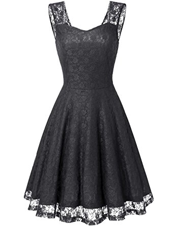 DRESSTELLS Short Sweetheart Bridesmaid Dress Floral Lace Cocktail Party Dress