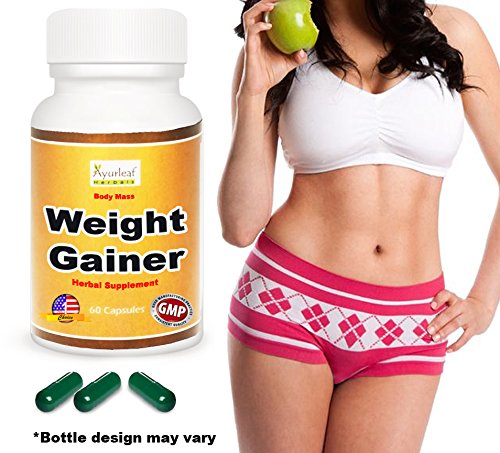 Ayurleaf Weight Gainer - Ladies Weight Gain Formula. Gain weight pills for women. Helps skinny Women gain voluptuous curves. Legs, Butt & Bust Butt Enhancer. Fast Weight for women. (1) Bottle