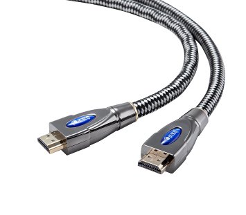 BUSUQ 4K*2K @60HZ 26AWG HDMI Cable Supports Ethernet, 2.0v 1.4v 1.3v 3D and Audio Return (20 Feet/6 Meter), Black-White Nylon Mesh, Type A to Type A
