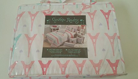 Cynthia Rowley Kids Collection (I Love Paris) Sheet Set (Pink) (3 Piece Twin Set)