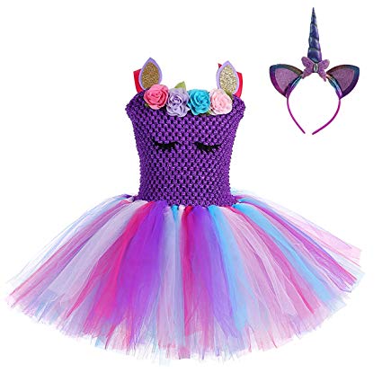 Girls Birthday Party Tutu Outfits Fluffy Tulle Dress Costumes