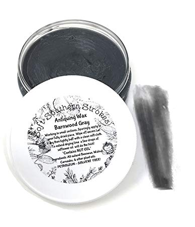 Antiquing Wax, Decorative Soft Dark Finishing Wax for Chalk Painted Furniture, Art and Crafts 2 oz Barnwood Gray