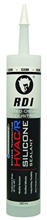 Red Devil 0897 Extreme Temperature HVAC/R Silicone Sealant, Clear, 280 ml